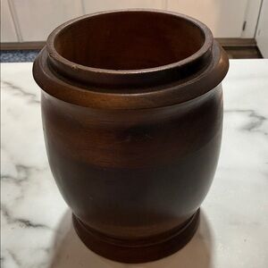 Elegant Brown Wooden Vase